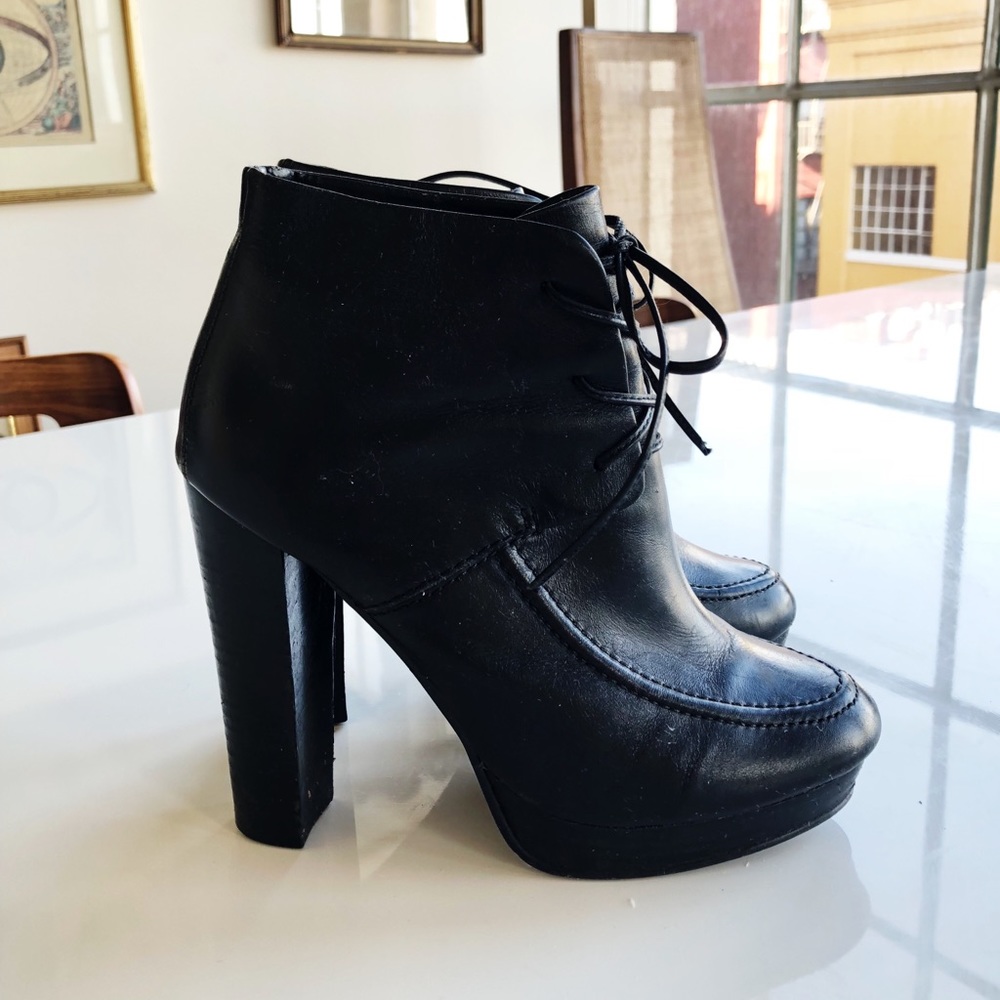 Kelsi Dagger Black Ankle Booties